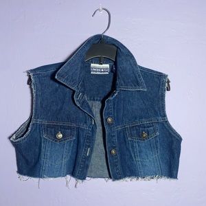 Vintage denim mini jacket